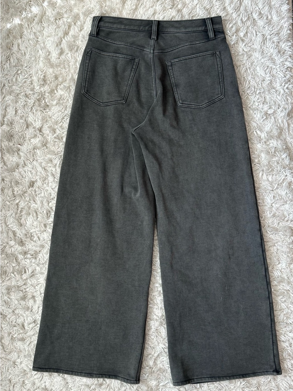 GAP Dark Grey Heavyweight French Terry Wide-Leg Sweatpant Jeans | SIZE S - Picture 4 of 9